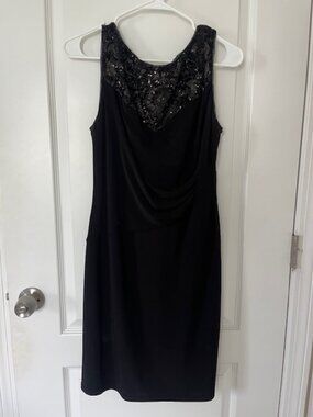Ralph Lauren Black sequin semi-formal dress, size 12P